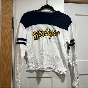 University of Michigan Long Sleeve Colorblock Tee